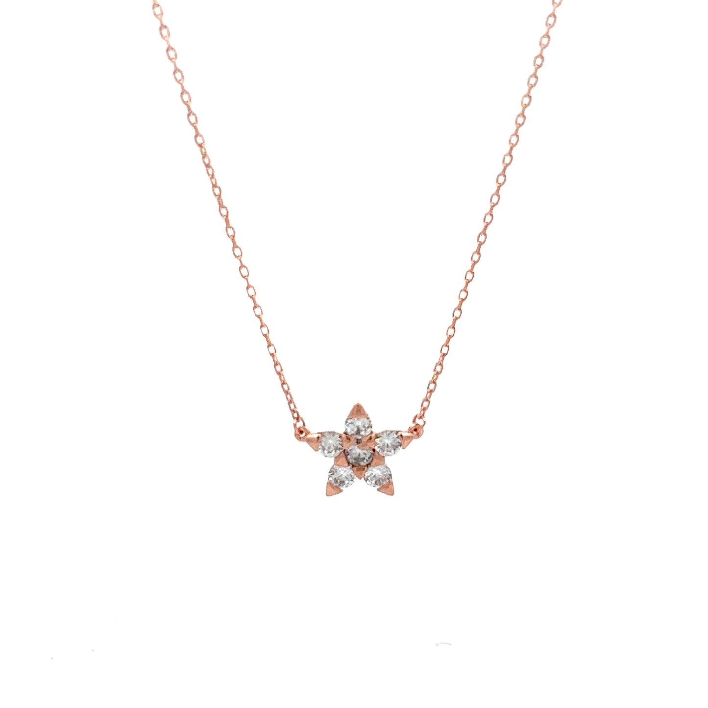 Star Bright Necklace in Rose Gold