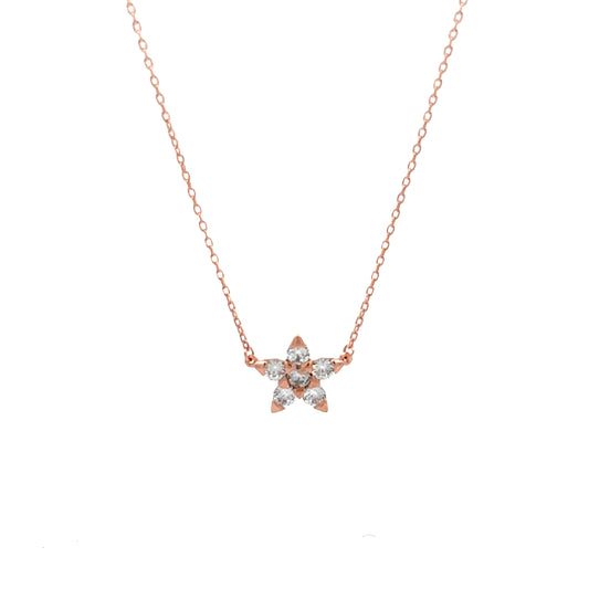 Star Bright Necklace in Rose Gold