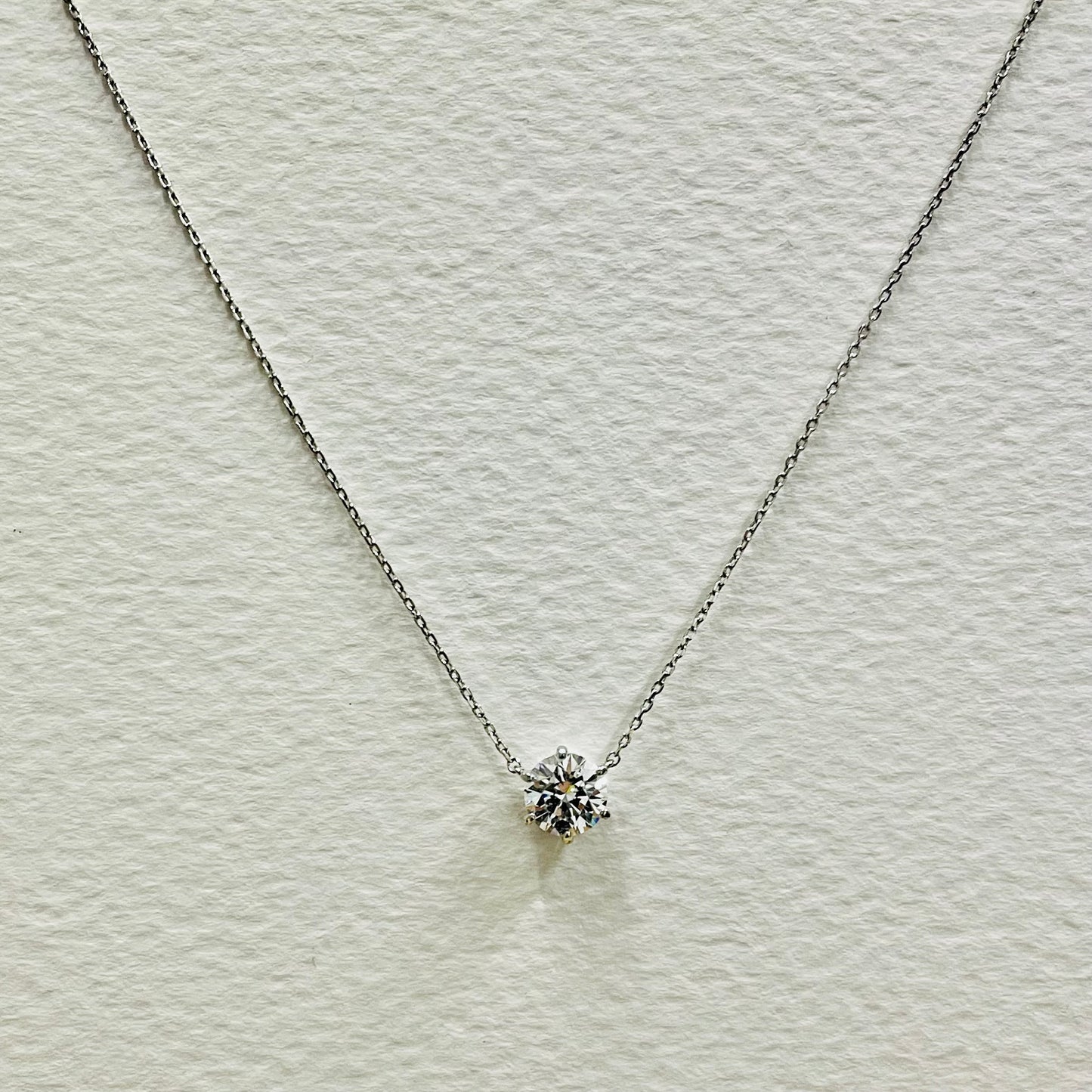 1 ct Solitaire Diamante Necklace
