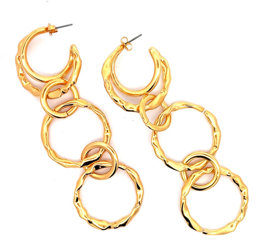 Cercle & Cercle Earrings in Gold