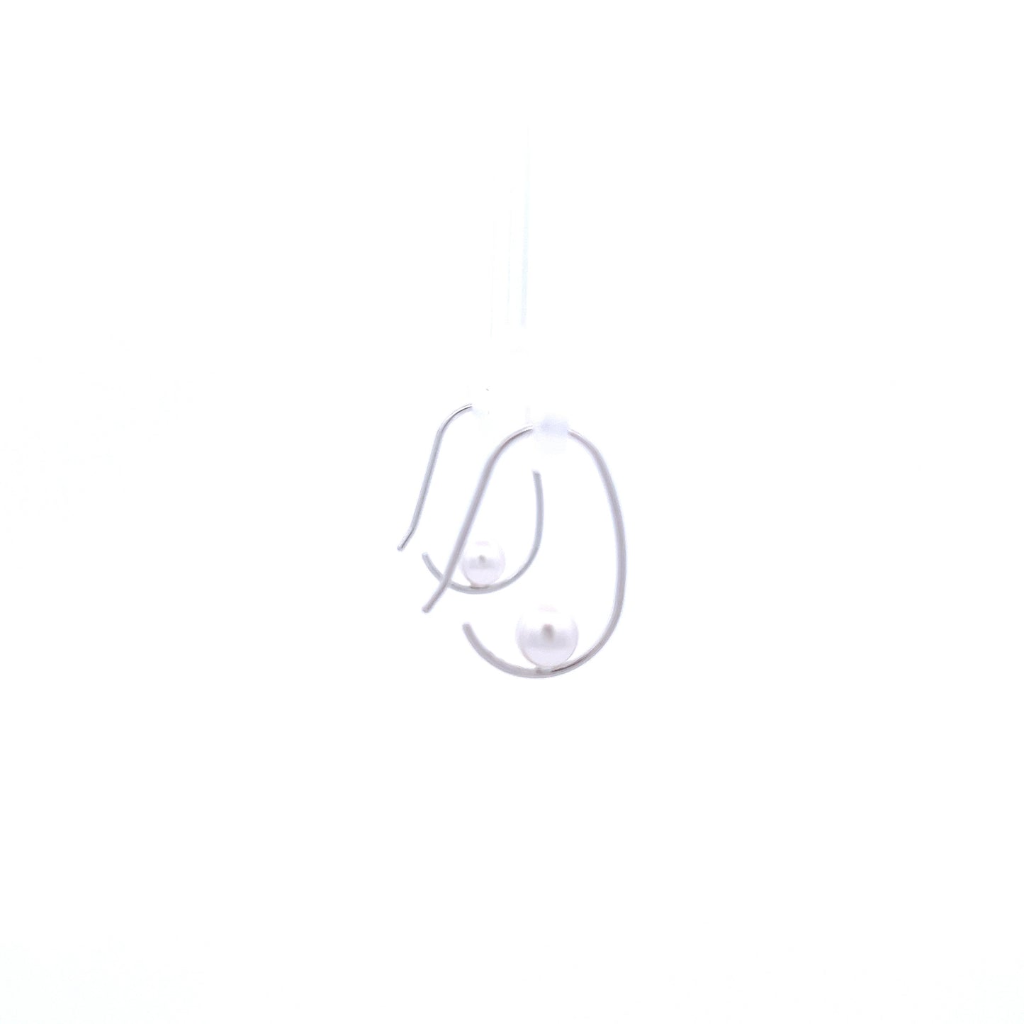 Birdie Loops Earrings in Silver