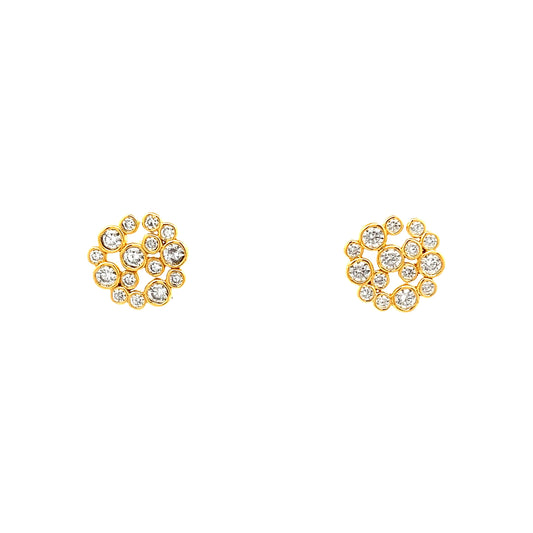Honey Comb Earrings in Gold