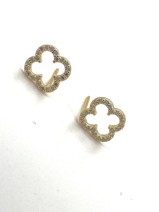 Clover Earrings Medium in Gold